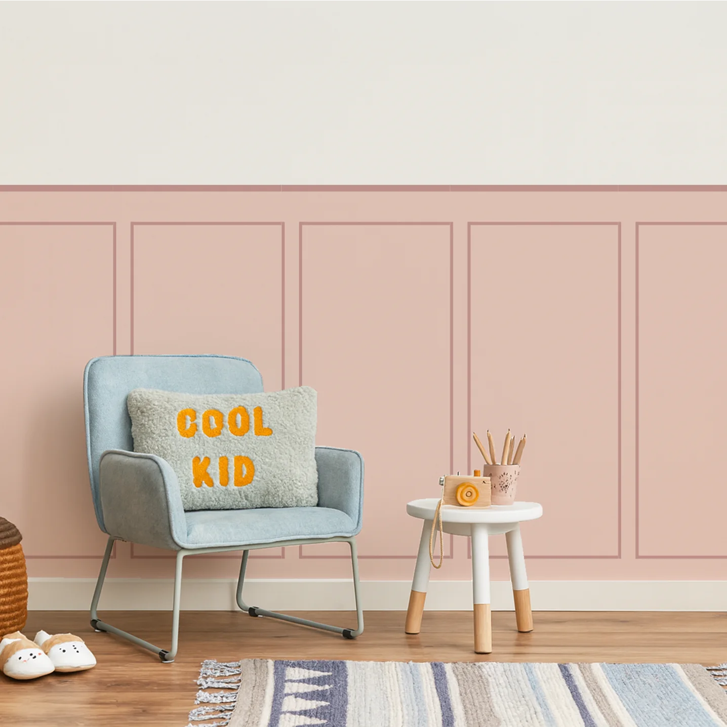 Classic Box - Panelled Wall Panels - Pink - DW11.