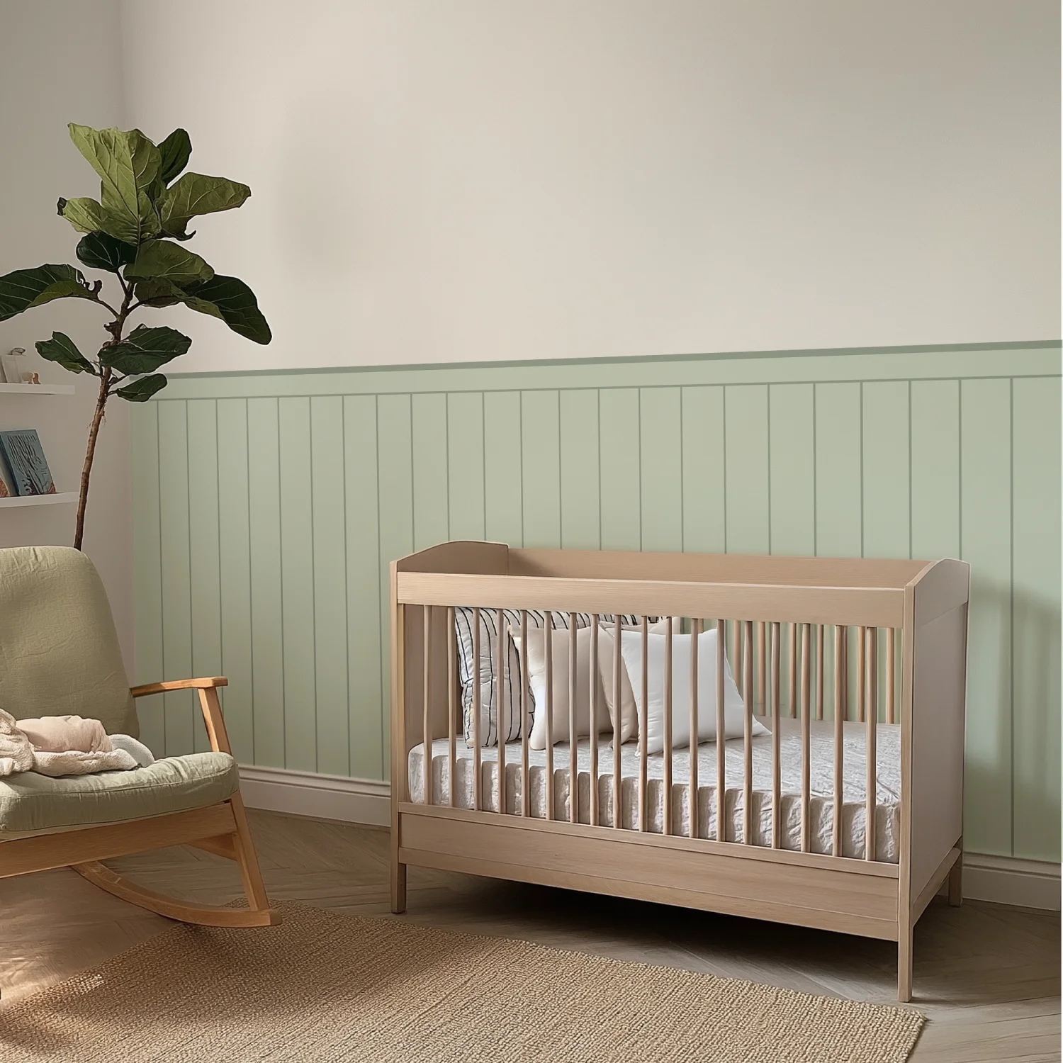 Classic Groove - Panelled Wall Panel - Sage - DW11. Panels