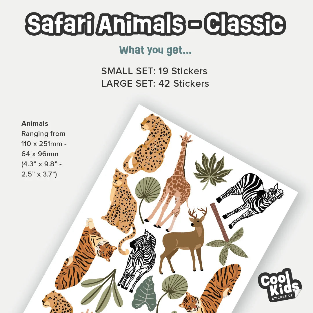 Classic Safari Animal Wall Decals - Decals - Animals