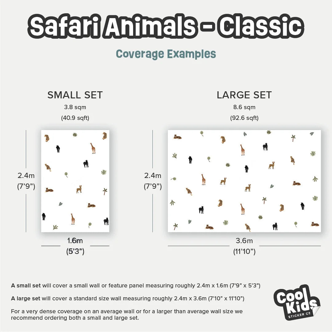 Classic Safari Animal Wall Decals - Decals - Animals