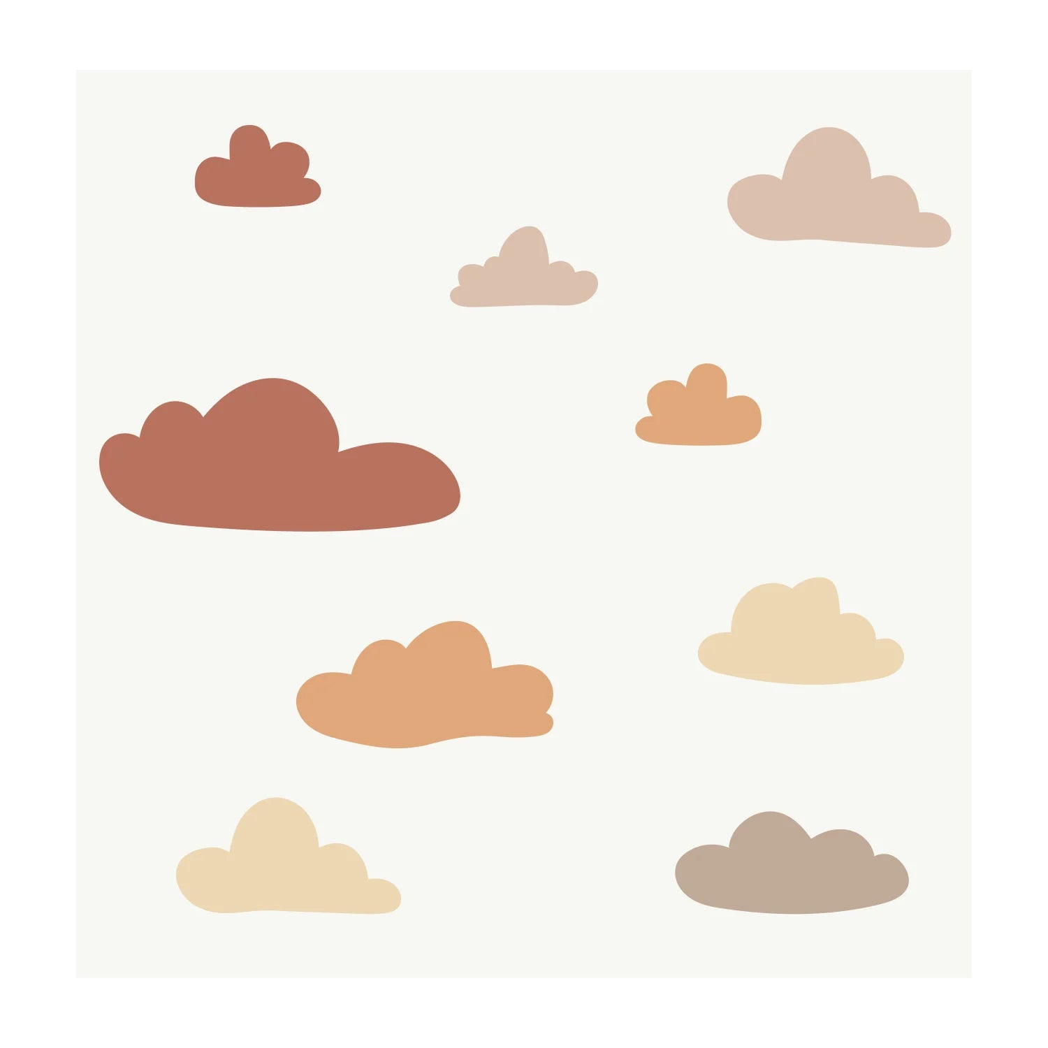 Cloud Wall Decals - DW3. Rainbow Sun Clouds