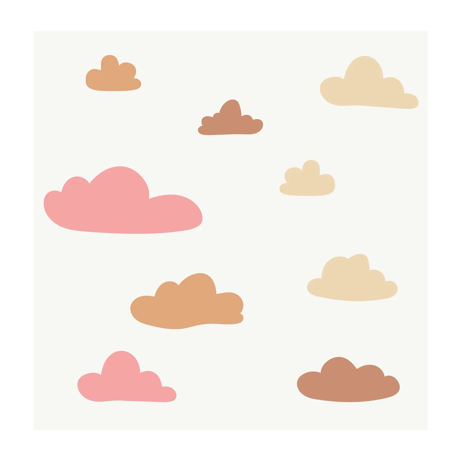 Cloud Wall Decals - DW3. Rainbow Sun Clouds