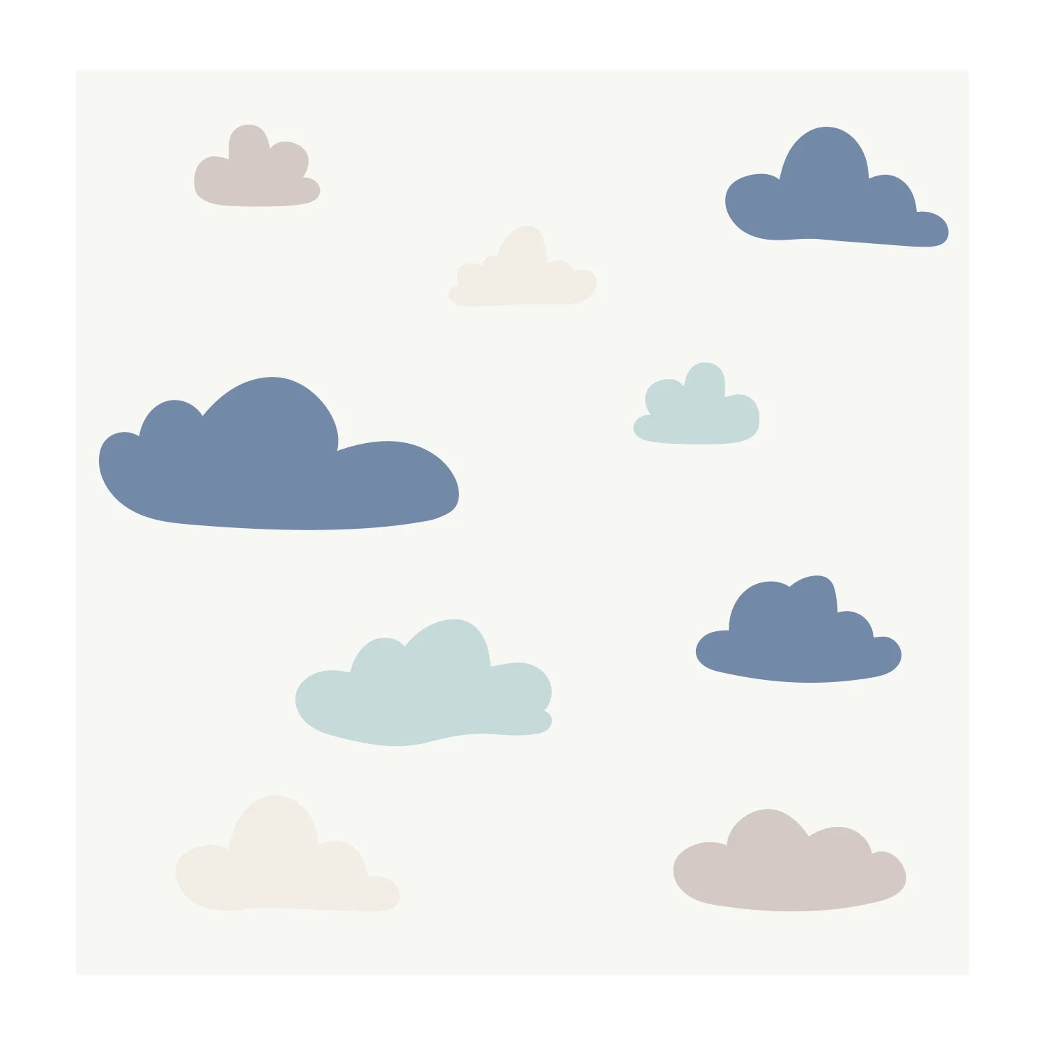 Cloud Wall Decals - DW3. Rainbow Sun Clouds