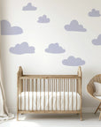 Cloud Wall Decals - Lavender - DW3. Rainbow Sun Clouds