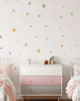 Colourful Pastel Polka Dots Wall Decal - Decals - Polka Dots