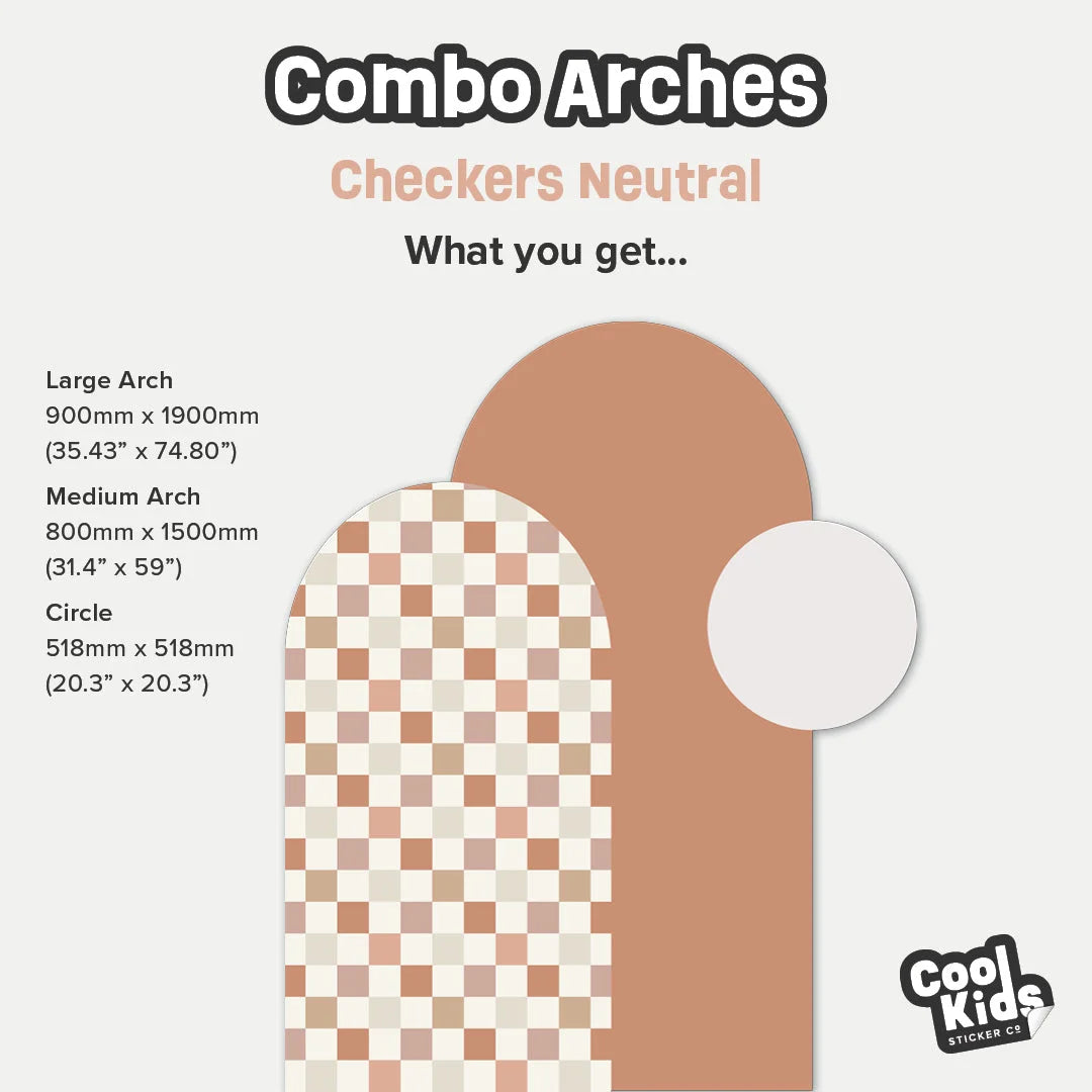 Combo Arches - Checkers Neutral - DW12. Arch Decals