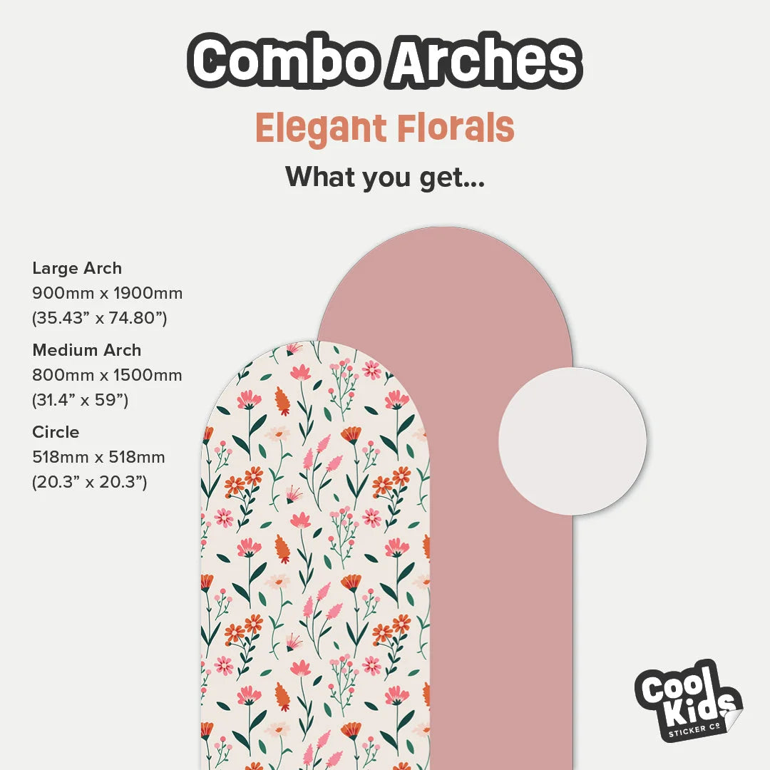 Combo Arches - Elegant Florals - DW12. Arch Decals