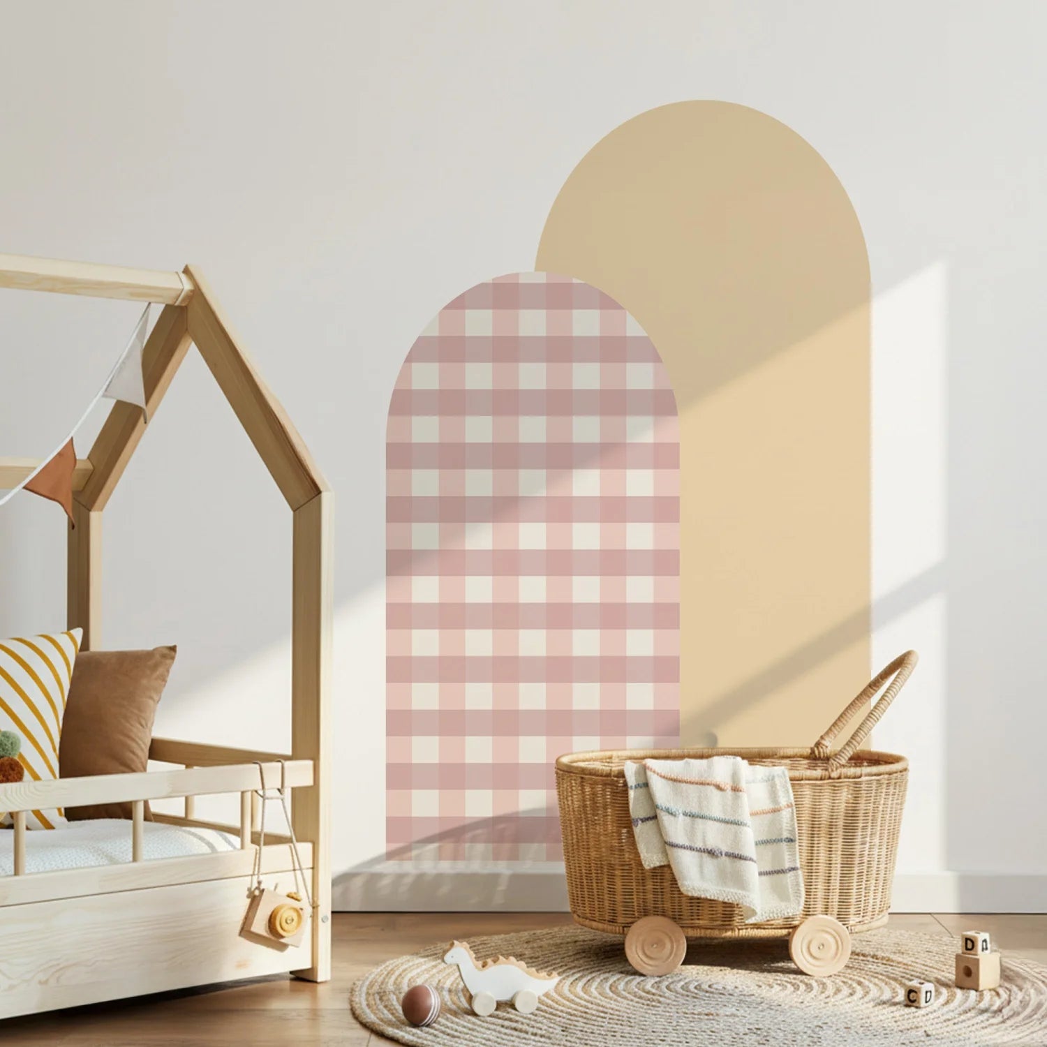 Combo Arches - Gingham Checkered &amp; Rectangle - Butter