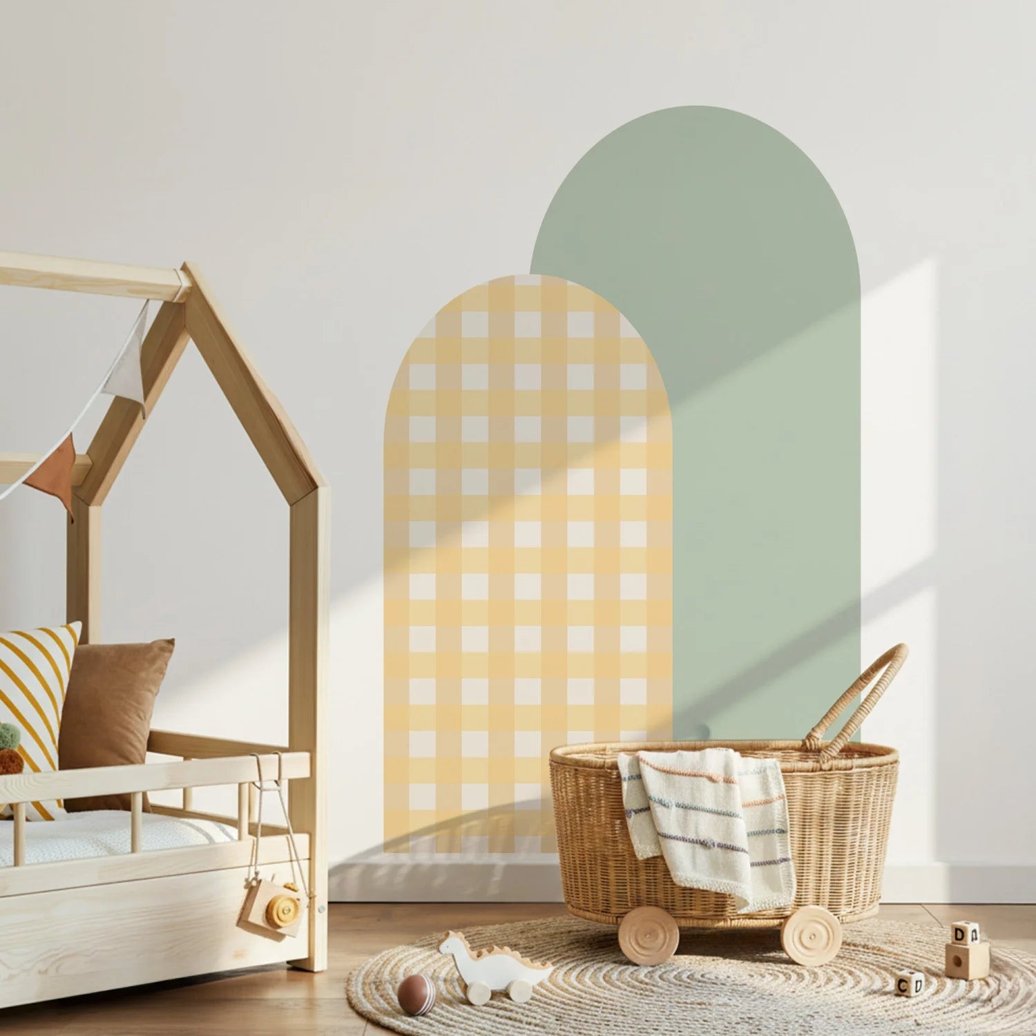 Combo Arches - Gingham Checkered &amp; Rectangle - Sage