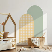 Combo Arches - Gingham Checkered & Rectangle - Sage
