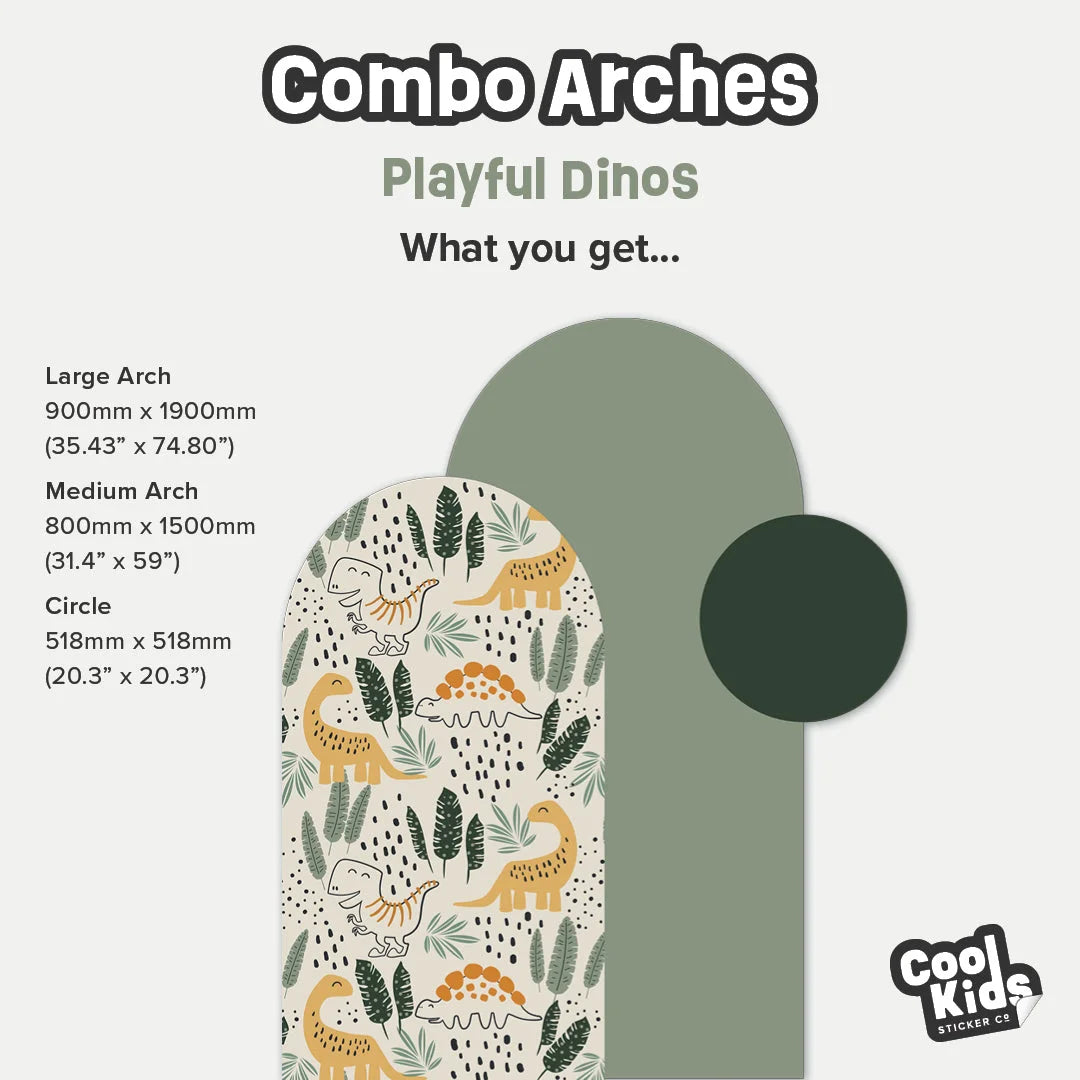 Combo Arches - Playful Dinos - DW12. Arch Decals