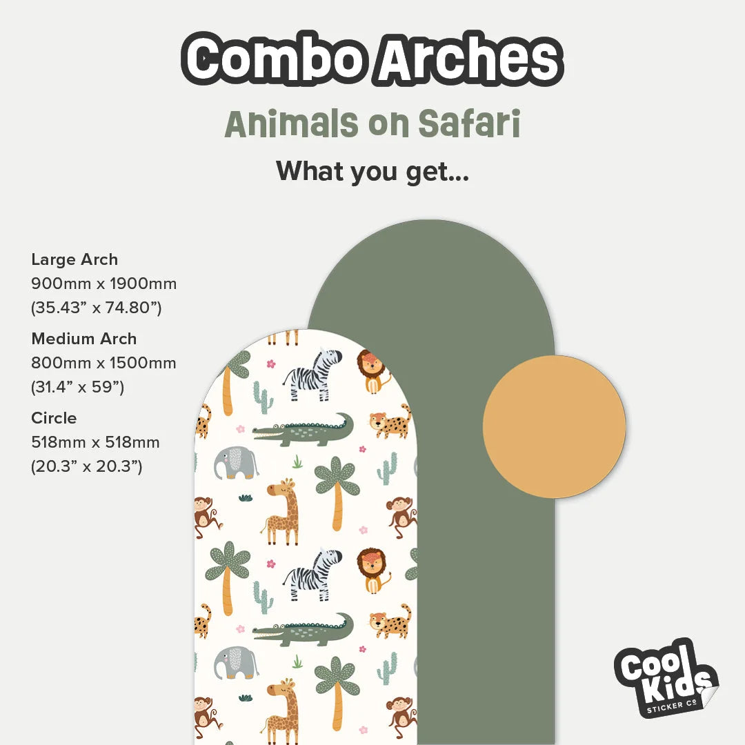 Combo Arches - Safari Animals - DW12. Arch Decals