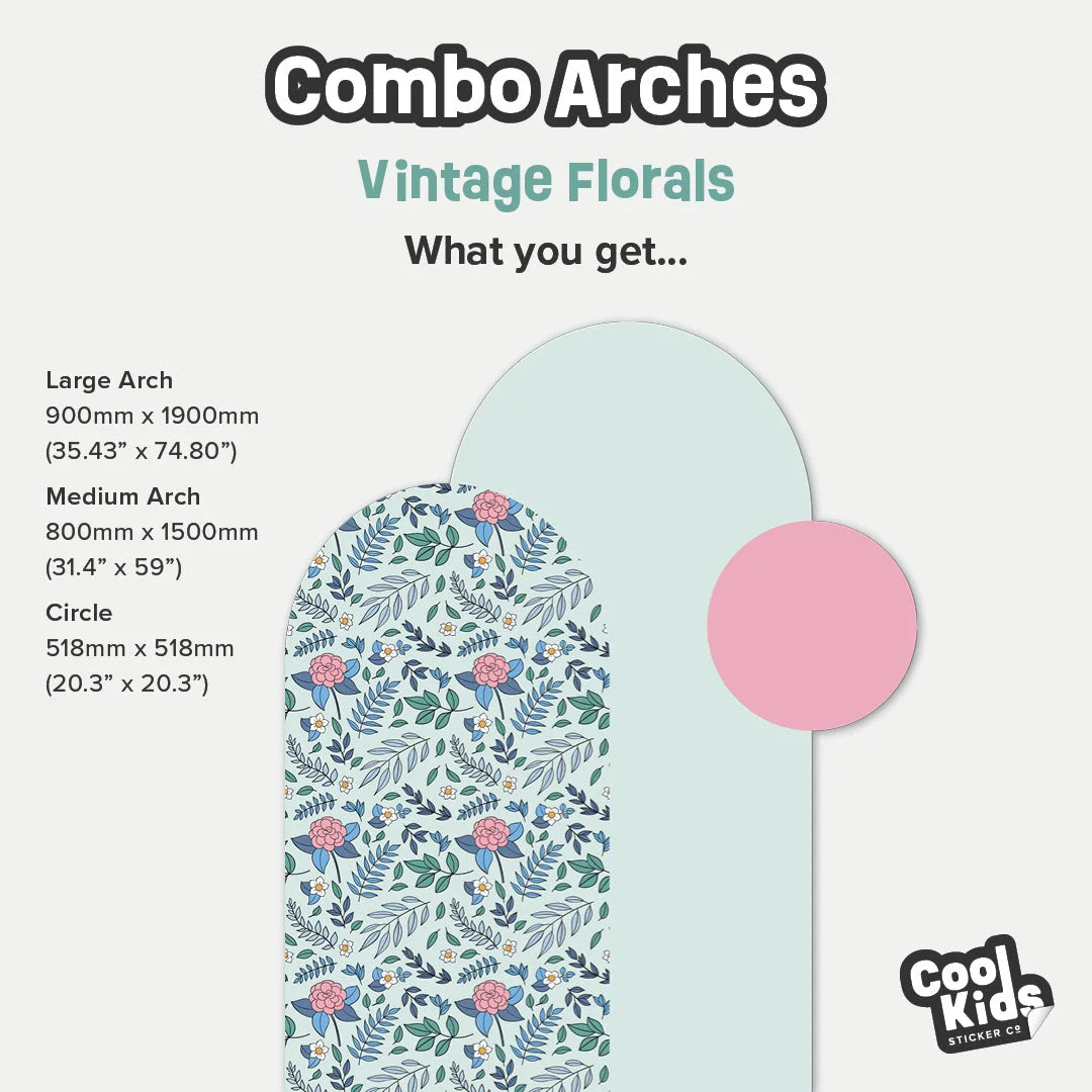 Combo Arches - Vintage Florals - DW12. Arch Decals