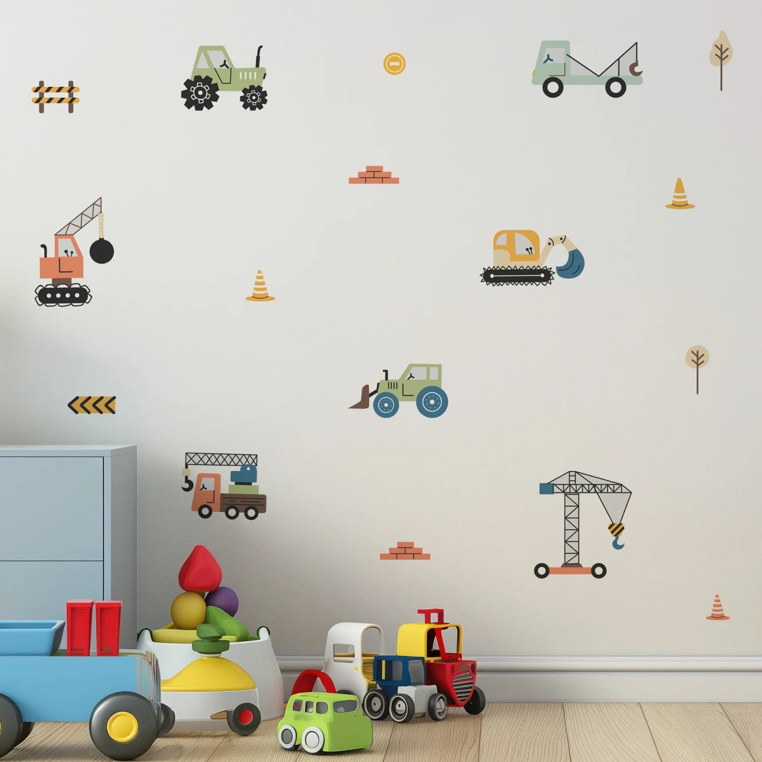 Construction Zone Wall Decals - Vibrant / Small - DW9.
