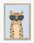 Cool Cat Tiger Print - WP1. Wall Prints