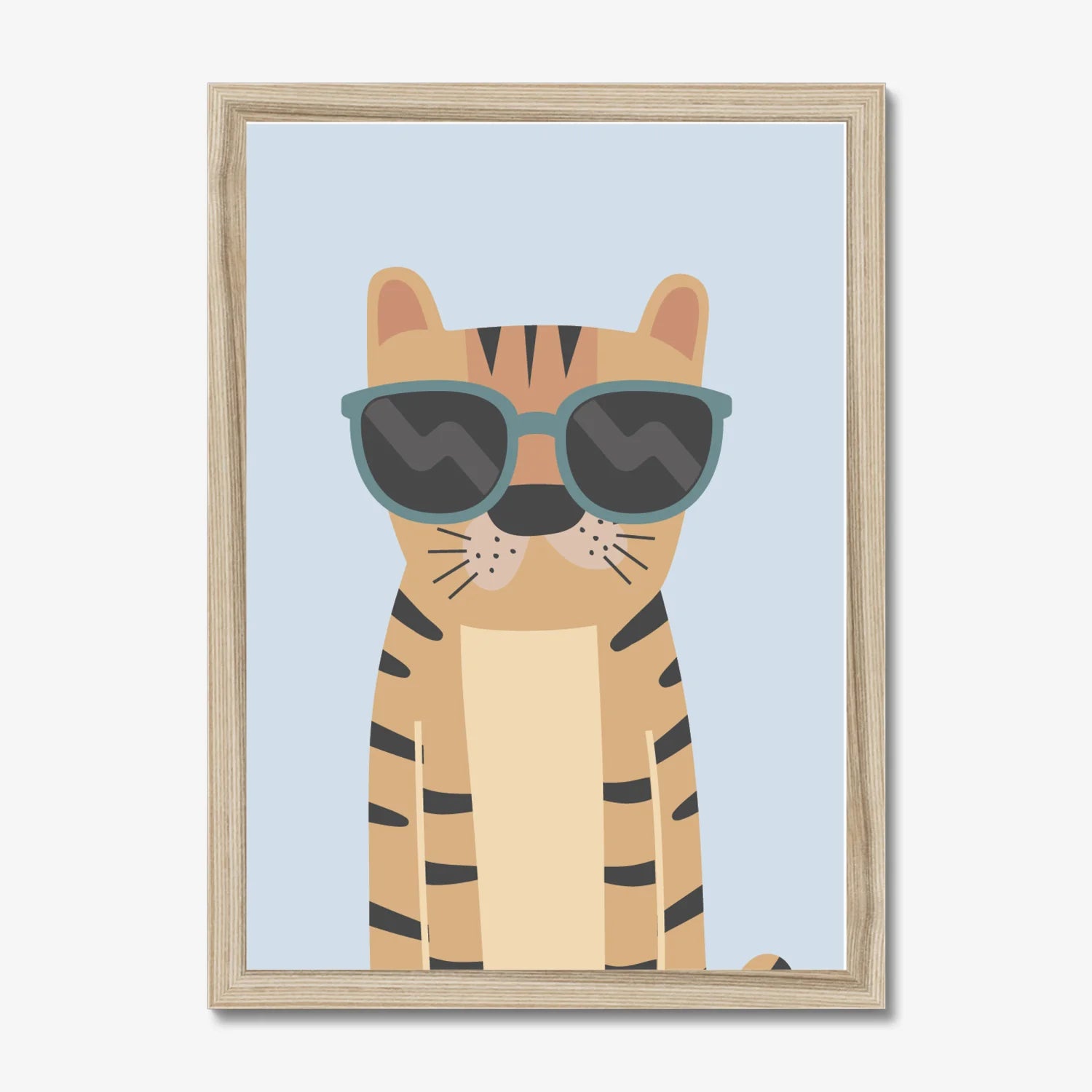 Cool Cat Tiger Print - WP1. Wall Prints