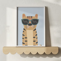 Cool Cat Tiger Print - WP1. Wall Prints