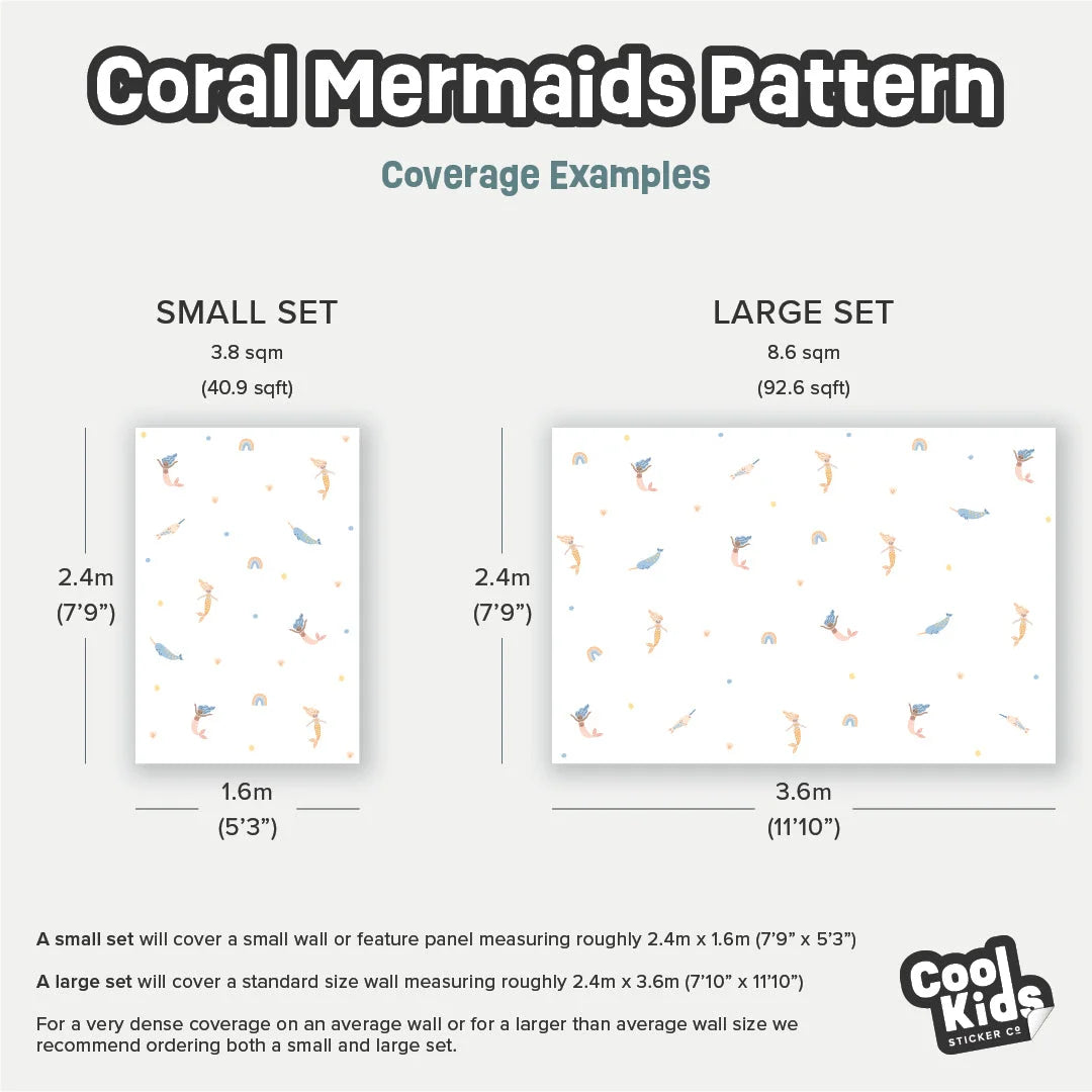 Coral Mermaids - Patterned - Decals - Fantasy