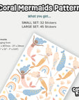 Coral Mermaids - Patterned - Decals - Fantasy