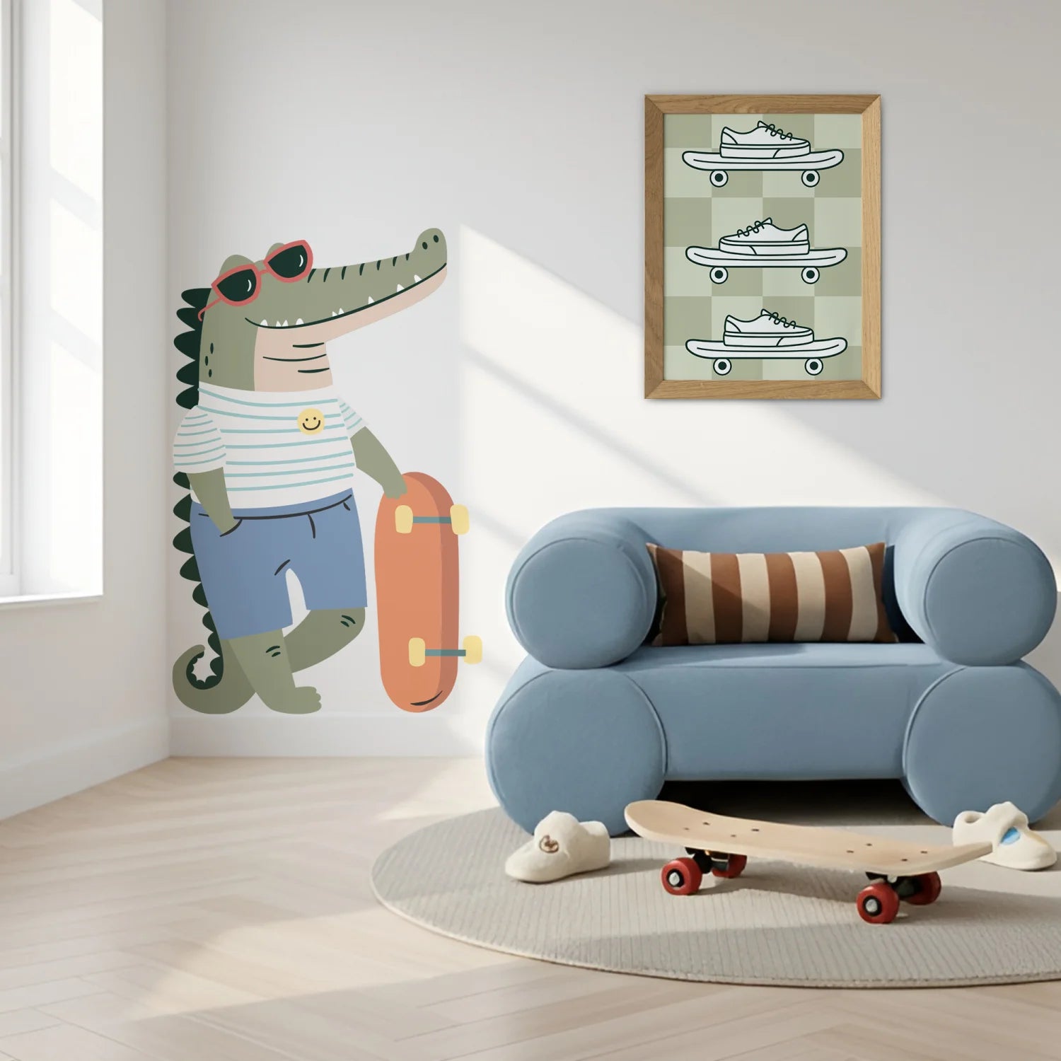 Corner Skater Gator - Left - DW5. Animal Decals
