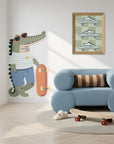 Corner Skater Gator - Left - DW5. Animal Decals