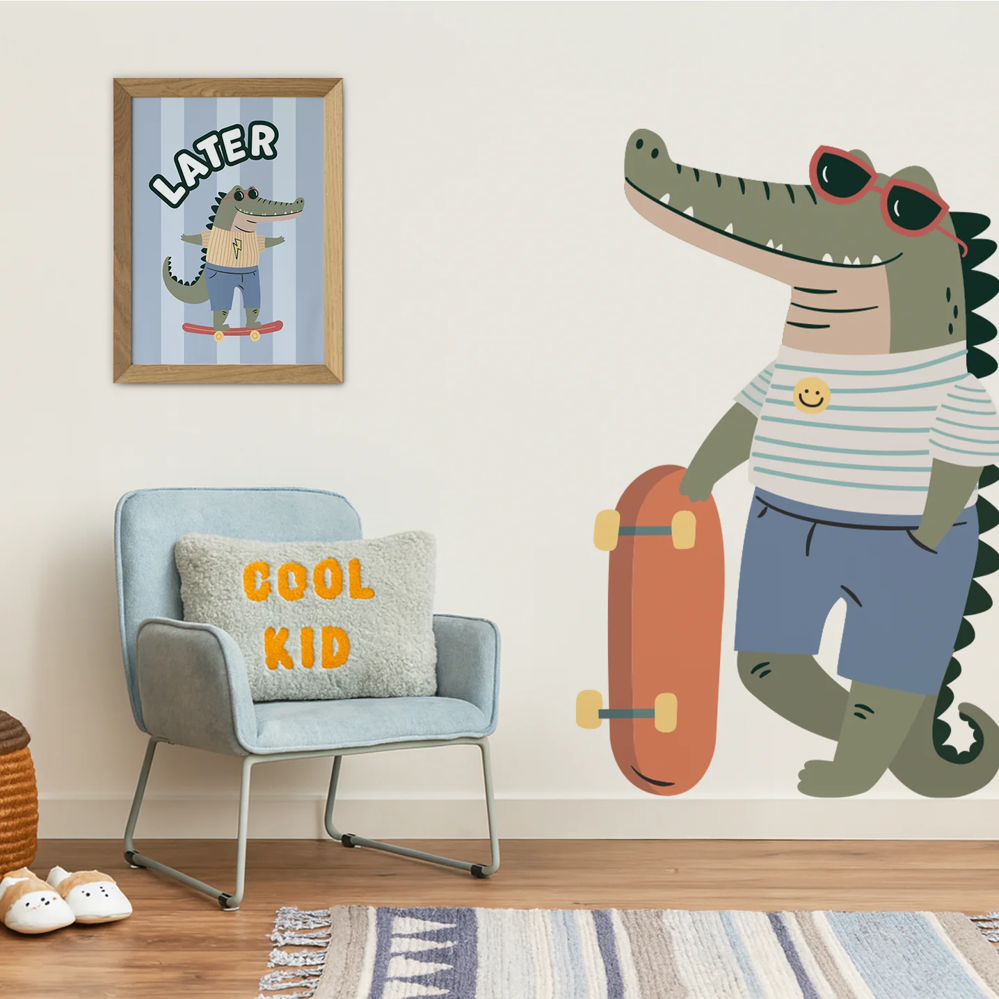 Corner Skater Gator - Right - DW5. Animal Decals