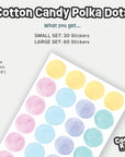 Cotton Candy Polka Dot Wall Decal - Decals - Polka Dots