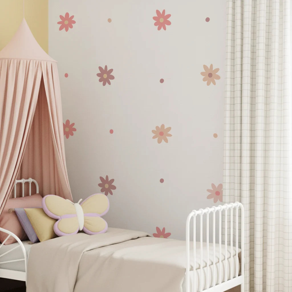 Daisy Floral Wall Decal - DW2. Decals