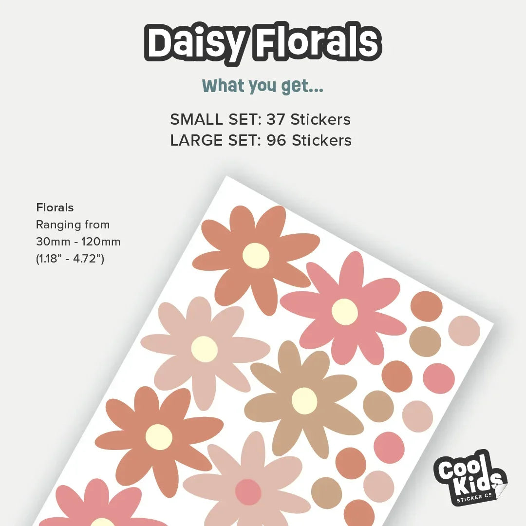 Daisy Floral Wall Decal - DW2. Decals