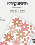 Daisy Floral Wall Decal - DW2. Decals