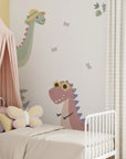 Dino Dudettes Wall Decals - Sage & Blush - DW5. Animal