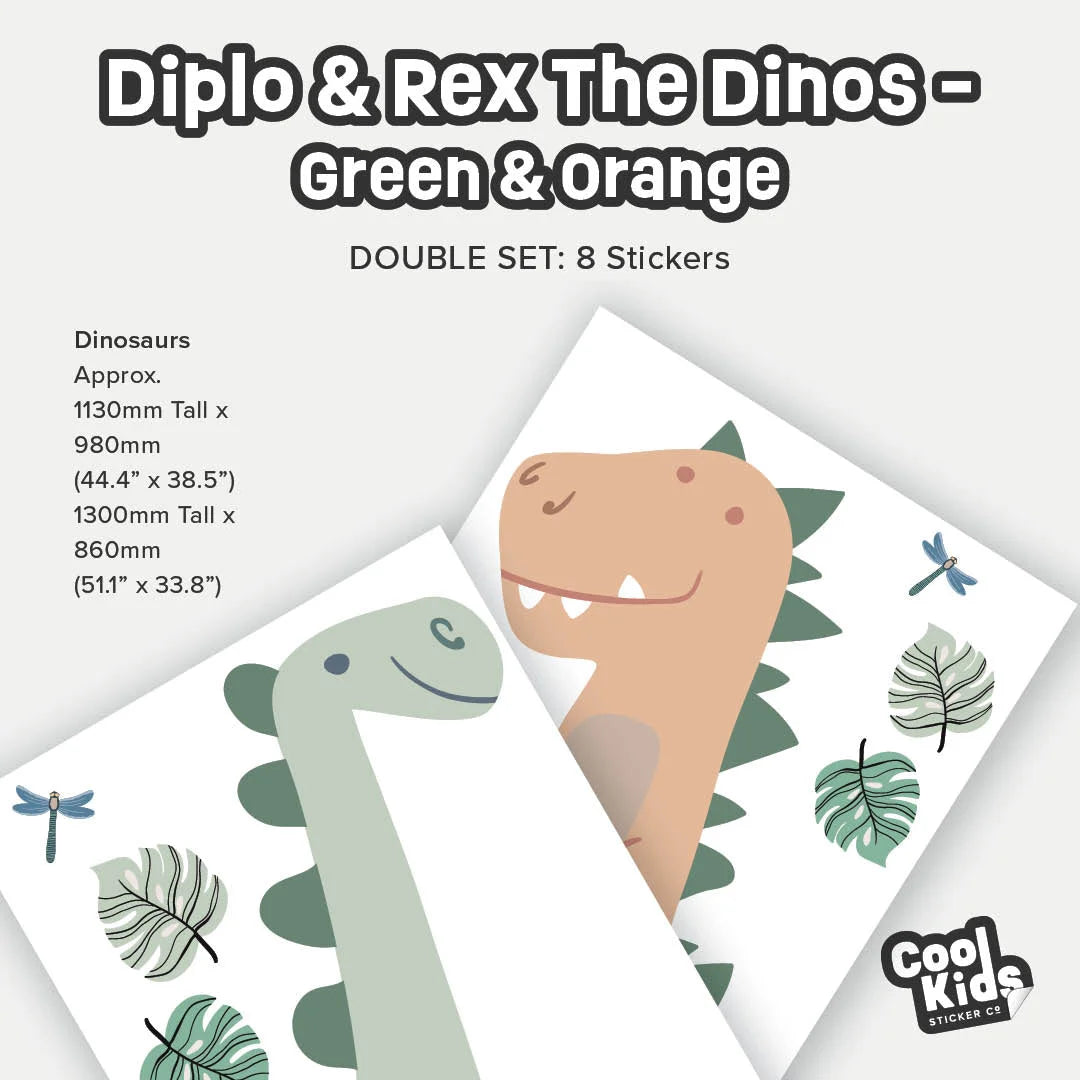 Diplo &amp; Rex Dino Wall Decals - Decals - Animals