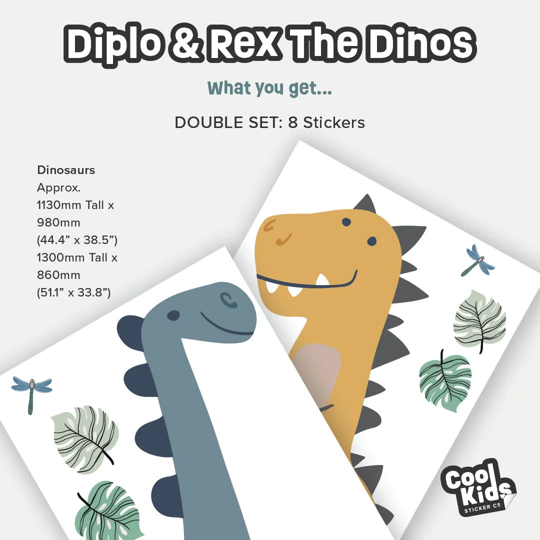 Diplo & Rex Dino Wall Decals - Decals - Animals