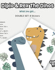 Diplo & Rex Dino Wall Decals - Decals - Animals