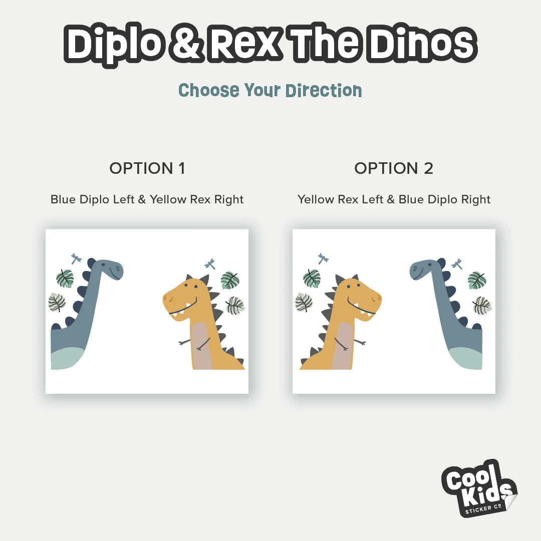 Diplo & Rex Dino Wall Decals - Decals - Animals