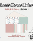 Dots & Stripes Flisat Dollhouse Decals - Furniture Decals