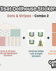 Dots & Stripes Flisat Dollhouse Decals - Furniture Decals