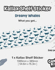 Kallax Shelf Dreamy Whales Decal - Furniture Decals