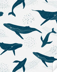 Kallax Shelf Dreamy Whales Decal - Furniture Decals
