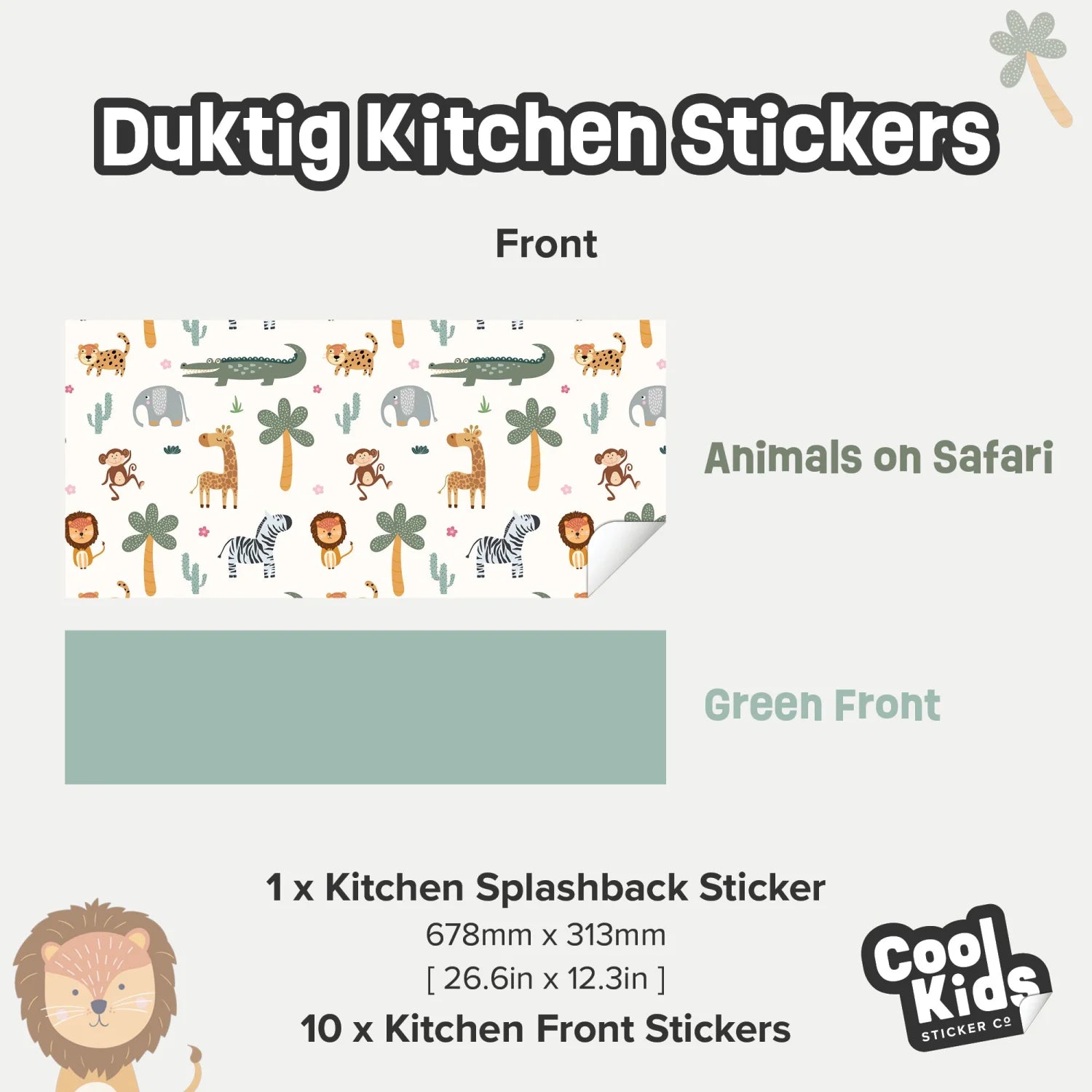 Duktig Kitchen Animals On Safari - Furniture Decals