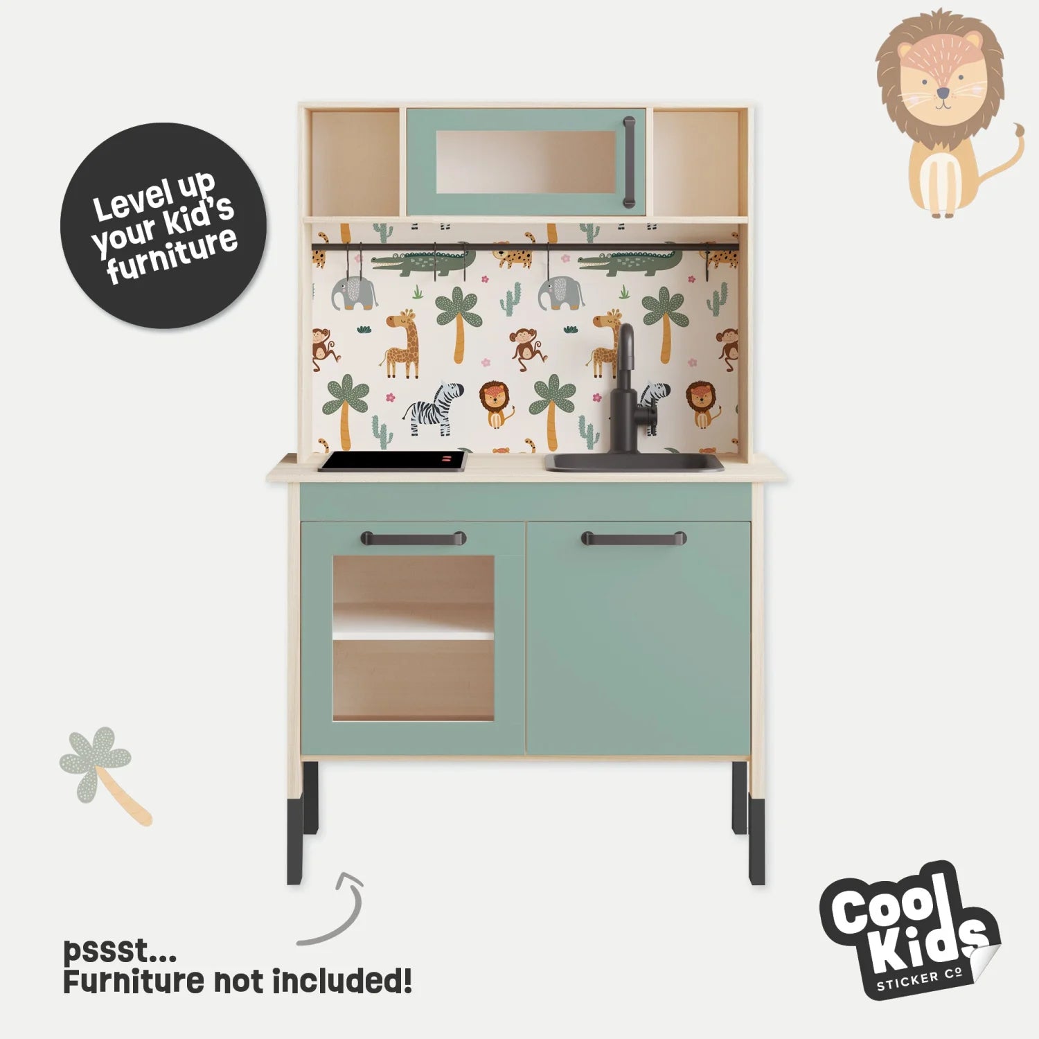 Duktig Kitchen Animals On Safari - Furniture Decals