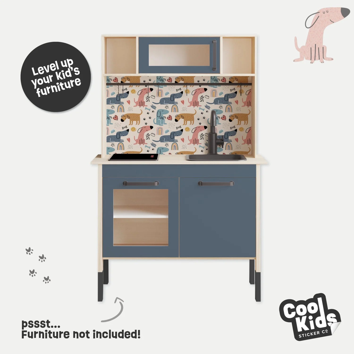 Duktig Kitchen Dogs and Paws - Furniture Decals - Duktig