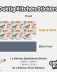 Duktig Kitchen Dogs and Paws - Furniture Decals - Duktig