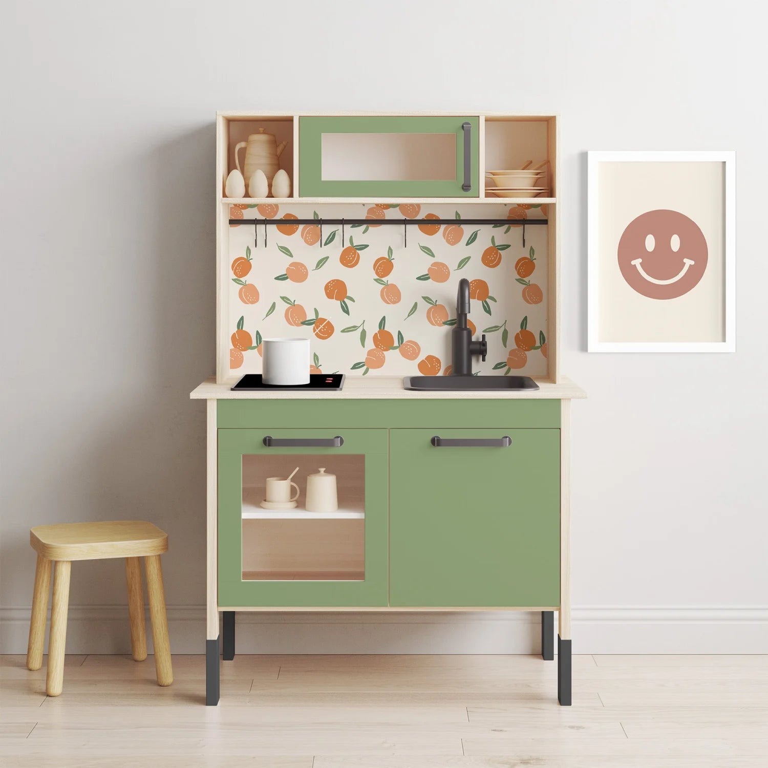 Duktig Kitchen Fruity Peaches - Green Base Decals