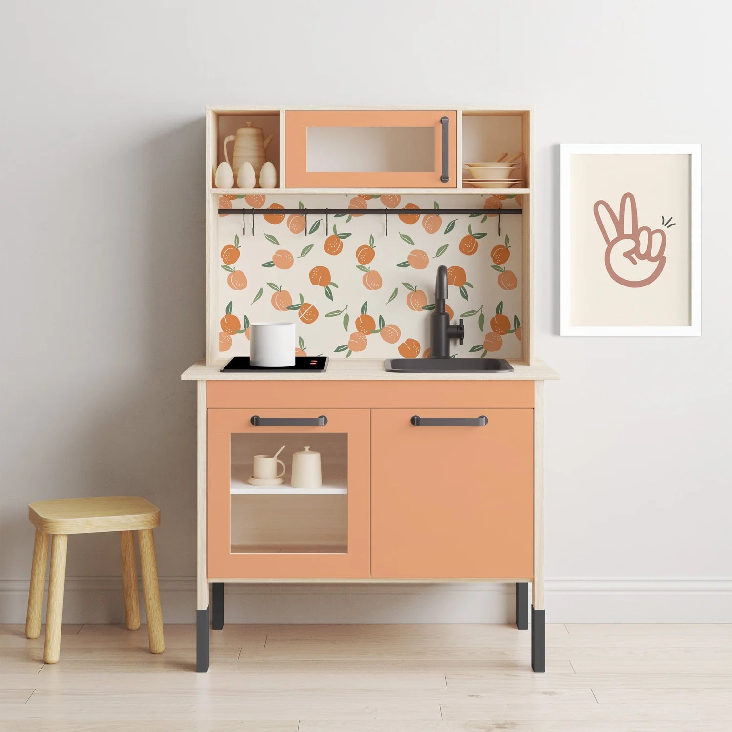 Duktig Kitchen Fruity Peaches - Orange Base Decals