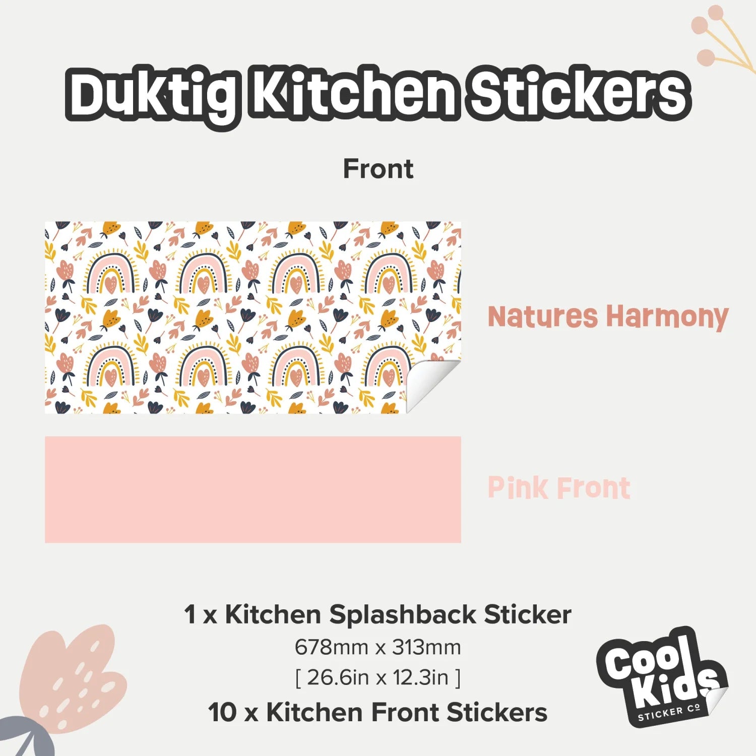 Duktig Kitchen Nature’s Harmony - Pink Base Decals