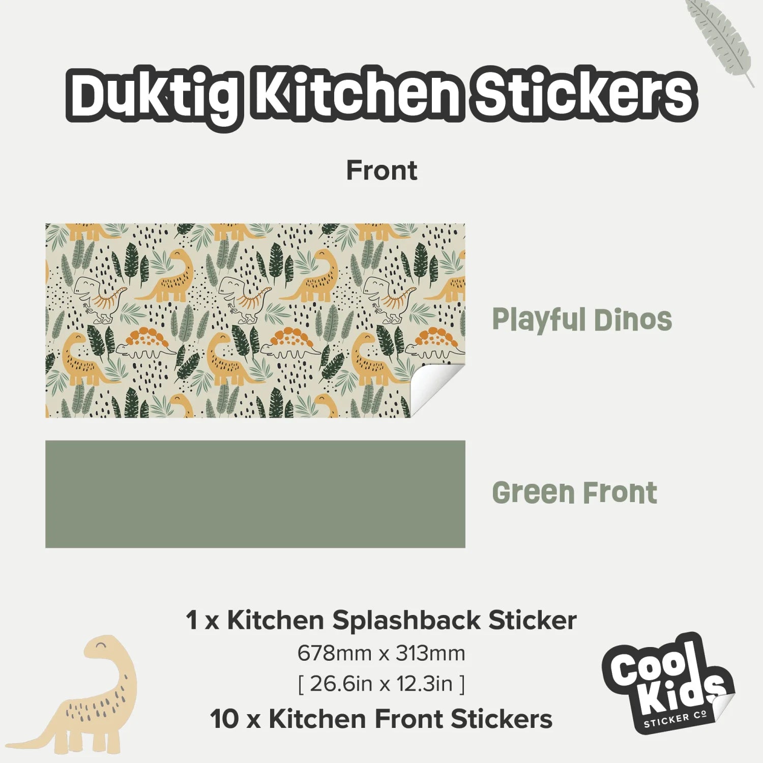 Duktig Kitchen Playful Dinos - Furniture Decals - Duktig