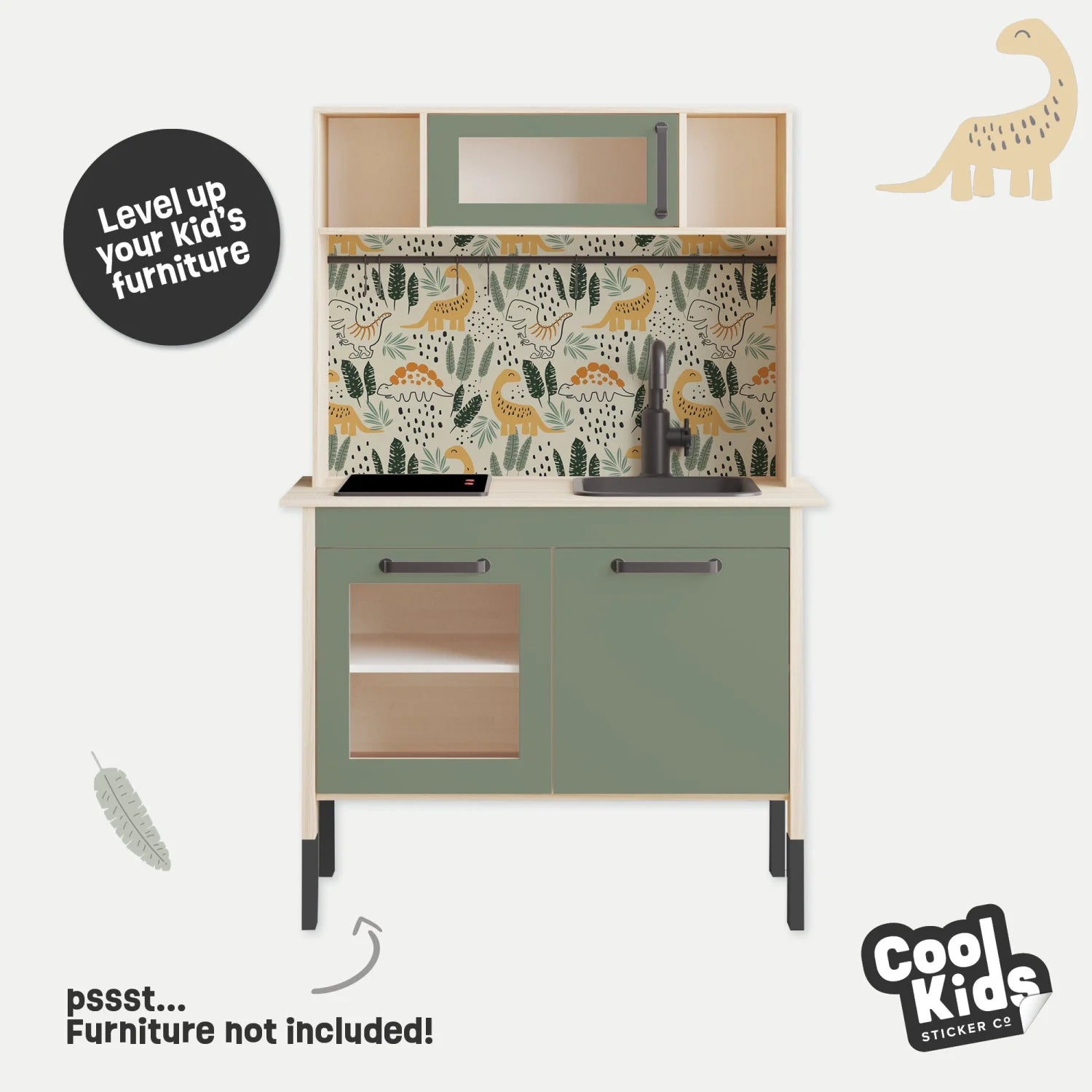 Duktig Kitchen Playful Dinos - Furniture Decals - Duktig