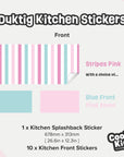 Duktig Kitchen Stripes Pink with Pink Base Decals