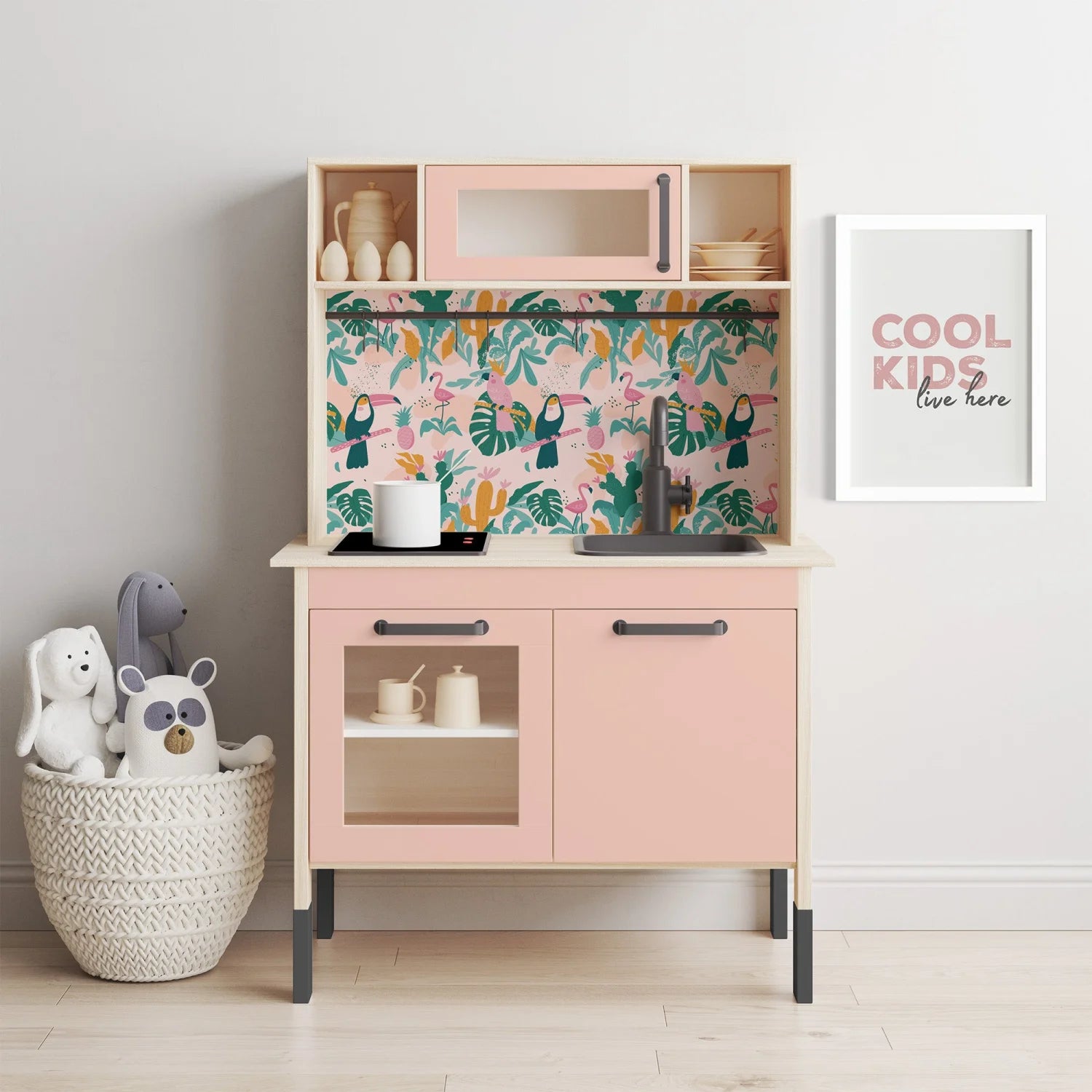 Duktig Kitchen Tropical Paradise - Pink Base Decals